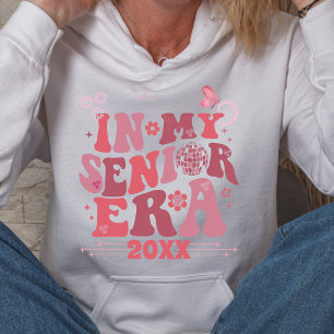 Groovy Retro High School Senior Ära Name Datum Hoodie