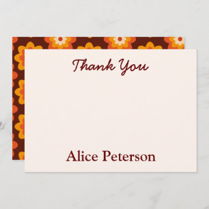 Groovy Retro Hippie Blume Brautparty Vielen Dank Dankeskarte