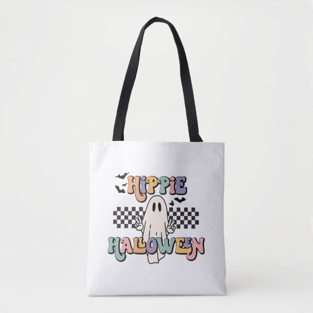 Groovy Retro Hippie Halloween Ghost (Vorderseite)