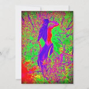 Groovy Retro Hippie lila Meerjungfrau