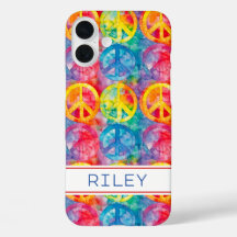 Groovy Retro Hippie Peace Sign Personalized