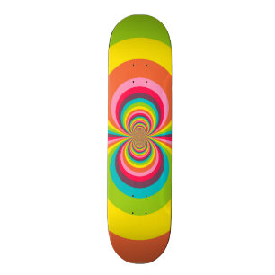 Groovy Retro Hippie Vintag Rainbow Kaleidoskop Skateboard