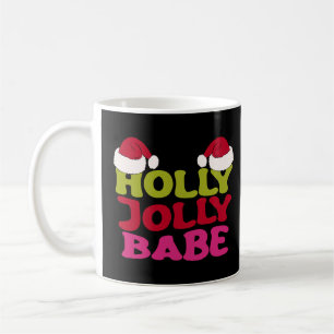 Groovy Retro Holly Xmas Jolly Babe Kaffeetasse