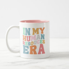 Groovy Retro Human Resources Erbe Berufliches Gesc Zweifarbige Tasse