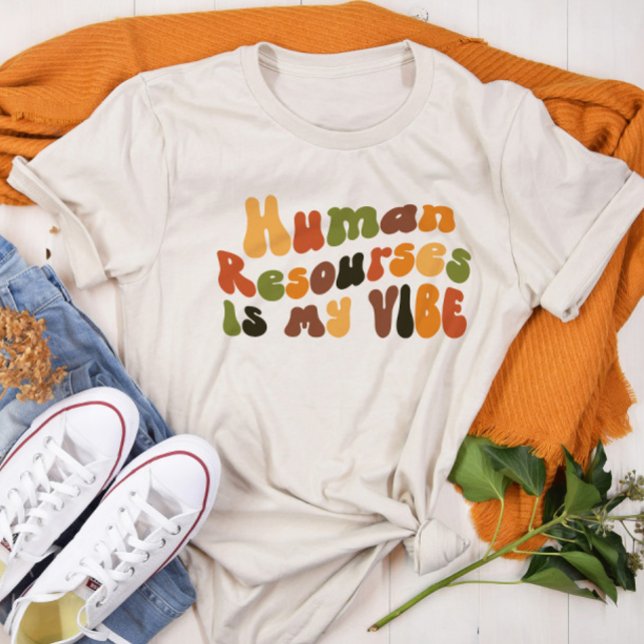 Groovy Retro Human Resources ist meine Vision, HR Tri-Blend Shirt (Von Creator hochgeladen)