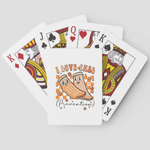 Groovy Retro I Liebe Herbstverhütung Funny Spielkarten
