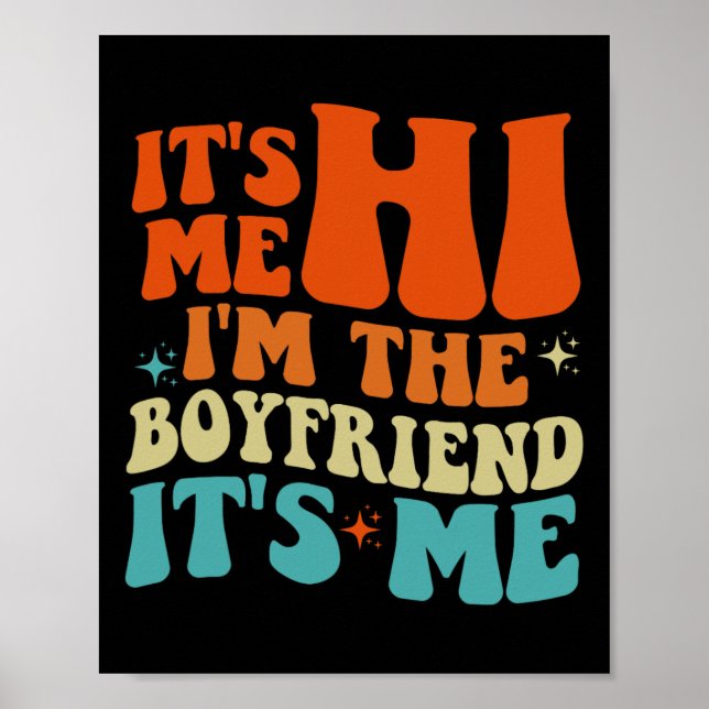 Groovy Retro Ich bin der Freund, ich bin's Poster (Vorne)