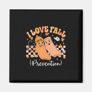 Groovy Retro Ich liebe Sturzprävention Herbst Phys Magnet