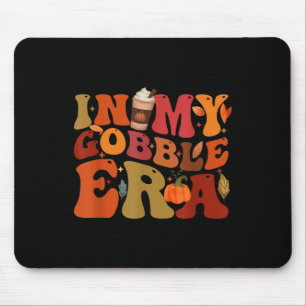 Groovy Retro In meiner Gobble-Ära Erntedankfest Tr Mousepad