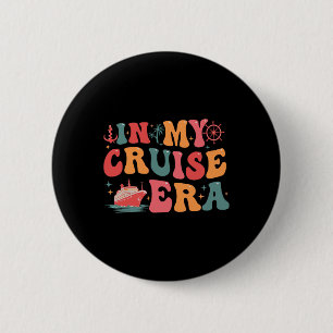 Groovy Retro In Meiner Kreuzfahrt-Ära Familienurla Button