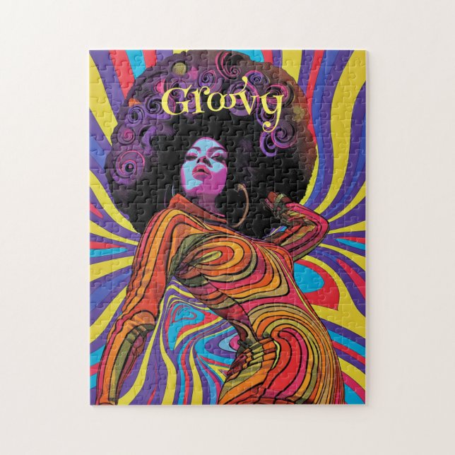 Groovy Retro Jigsaw Puzzle (Vertikal)