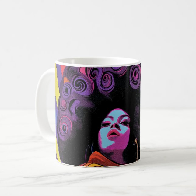 Groovy Retro Kaffeetasse (Vorderseite Links)
