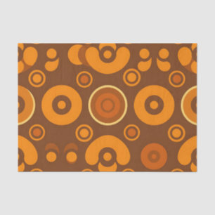Groovy Retro-Kreise abstraktes Muster 1970er Jahre Seidenpapier