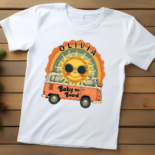 Groovy Retro lächelndes Baby Sonne T-shirt