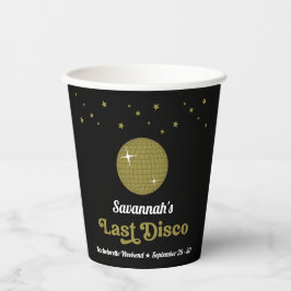 Groovy Retro Last Disco Bridge Junggeselinnen-Absc Pappbecher