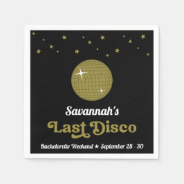 Groovy Retro Last Disco Bridge Junggeselinnen-Absc Serviette