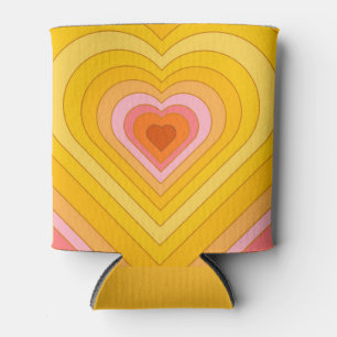 Groovy Retro Layered Heart Dosenkühler