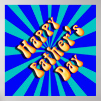 Groovy Retro Light & Dark Blue Vatertag