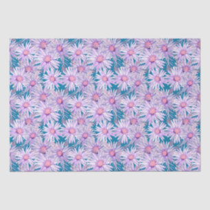 Groovy Retro Lila Daisy Pattern Seidenpapier
