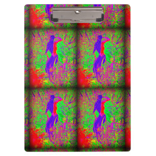 Groovy Retro lila Hippie-Meerjungfrau Klemmbrett