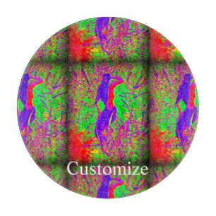 Groovy Retro lila Hippie-Meerjungfrau Schneidebrett