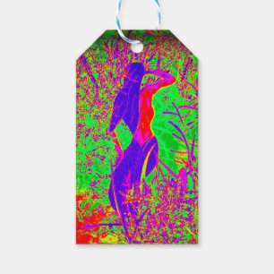 groovy retro lila Hippiemeerjungfrau Geschenkanhänger