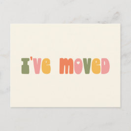 Groovy Retro Minimalistisch Ich habe eine neue Zuh Postkarte