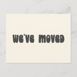 Groovy Retro Minimalistisch Mod - Neue Adresse ver Postkarte