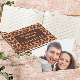 Groovy Retro Muster der 70er Jahre | Hochzeit von  Gästebuch