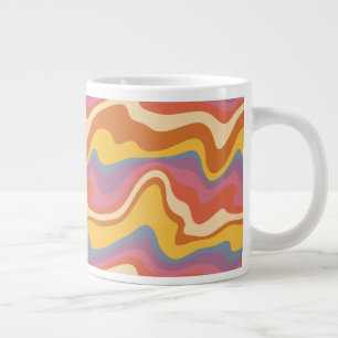 Groovy Retro Muster Jumbo-Tasse