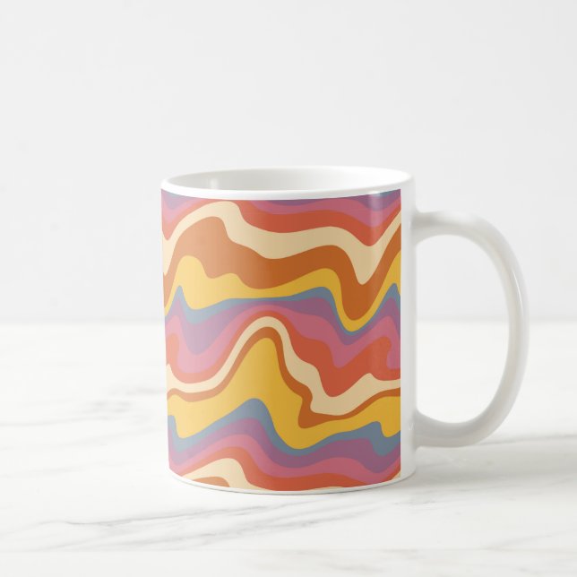Groovy Retro Muster Kaffeetasse (Rechts)