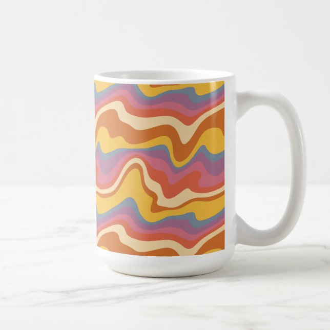 Groovy Retro Muster Kaffeetasse (Rechts)
