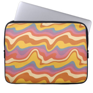 Groovy Retro Muster Laptopschutzhülle