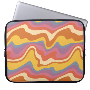 Groovy Retro Muster Laptopschutzhülle