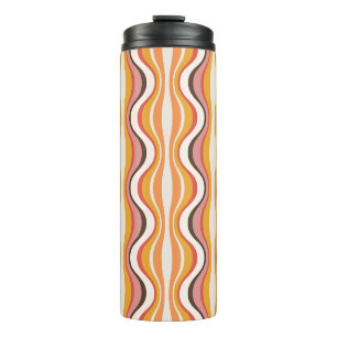 Groovy, Retro-Muster-Reisebecher im Stil der 70er Thermosbecher