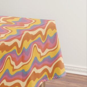 Groovy Retro Muster Tischdecke