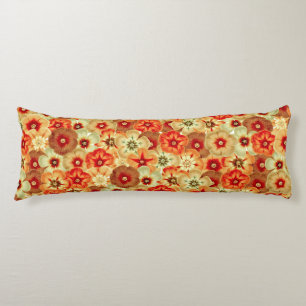 Groovy Retro Orange Hippie Blume Muster Seitenschläferkissen