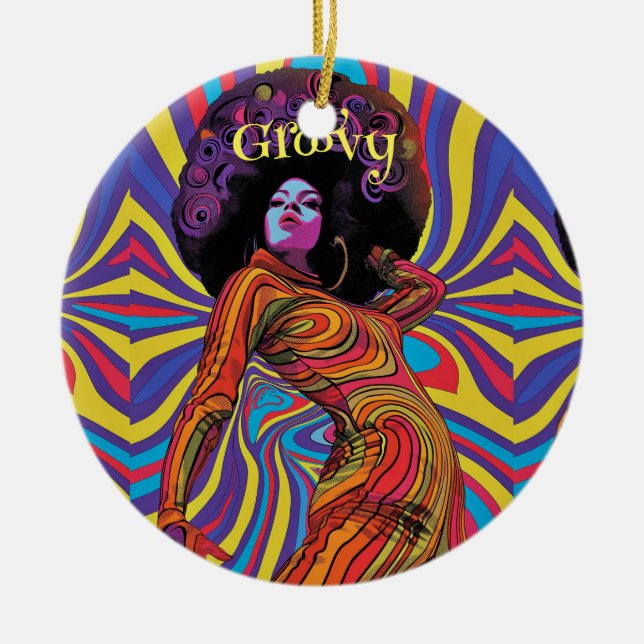 Groovy Retro Ornament (Vorne)