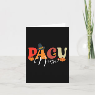 Groovy Retro PACU Krankenschwester Herbst Stimmung Karte
