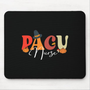 Groovy Retro Pacu Nurse Fall Vibes Herbst Thanksgi Mousepad