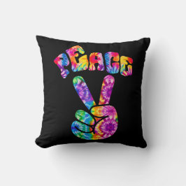 Groovy Retro Peace Hand Kissen