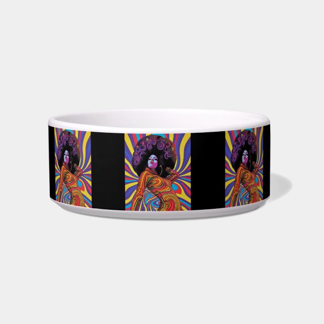 Groovy Retro Pet Bowl Napf (Vorderseite)