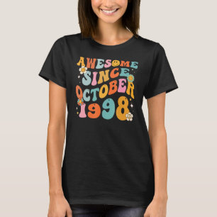 Groovy Retro Phantastisch seit 1998 24 Jahre T-Shirt