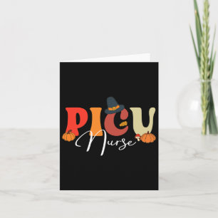 Groovy Retro Picu Nurse Fall Vibes Herbst Thanksgi Karte