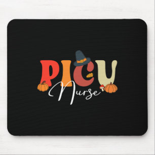Groovy Retro PICU Nurse Fall Vibes Herbst Thanksgi Mousepad