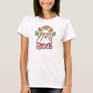 Groovy Retro Pilze Halloween Boo Geist Cute T-Shirt