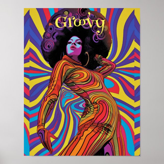 Groovy Retro Poster (Vorne)