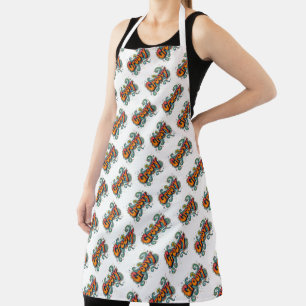 Groovy Retro Psychedelic 70er Funky Hippie Art Schürze
