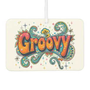 Groovy Retro Psychedelische 70er Funky Hippie Kuns Autolufterfrischer