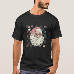 Groovy Retro Santa Claus Weihnachtsbaum Xmas Boys T-Shirt